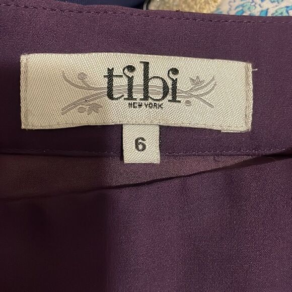 Tibi Silk Studded Mini Skirt Purple Size 6 - Picture 7 of 9